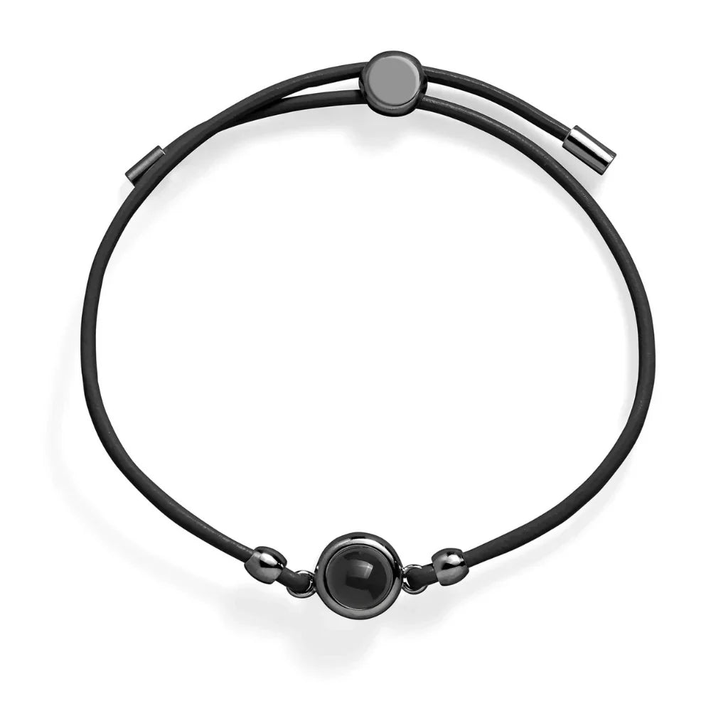 Custom Leather Photo Bracelet