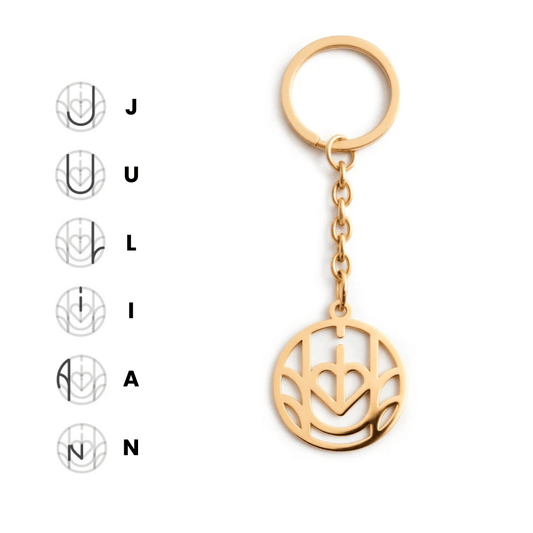 Custom Monogram Keychain