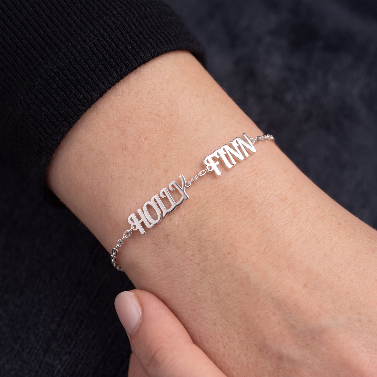 Custom Bold Script Name Bracelet