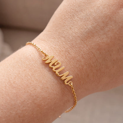 Custom Bold Script Name Bracelet