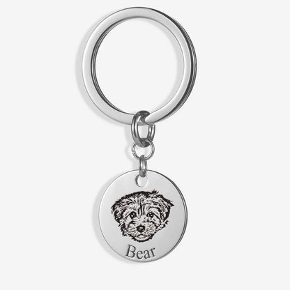 Custom Pet Face Keychain