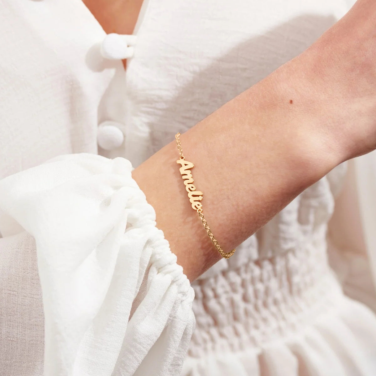 Custom Bubble Name Bracelet