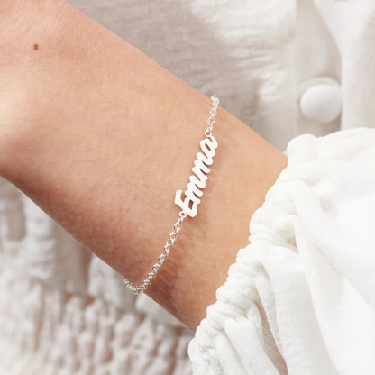 Custom Bubble Name Bracelet