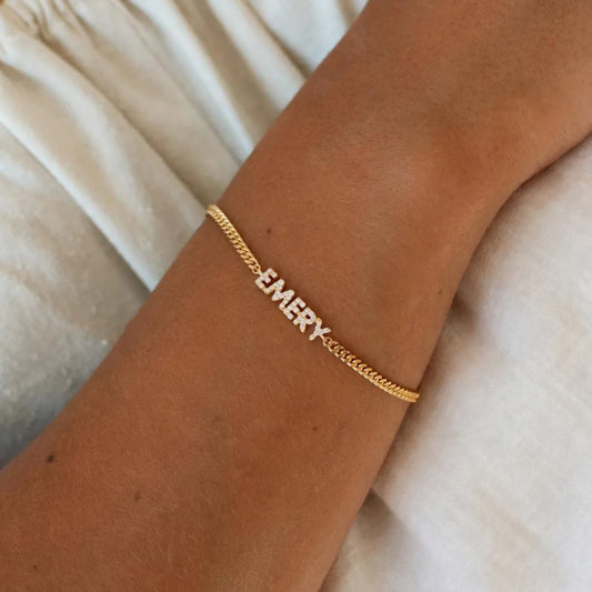 Custom Crystal Name Bracelet