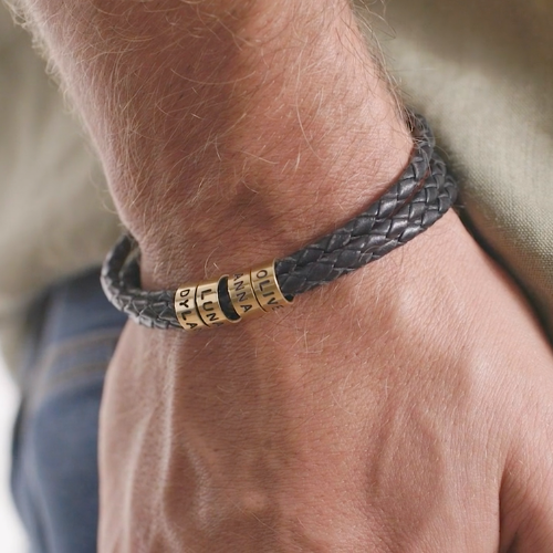 For Him | Custom Name Bead Bracelet