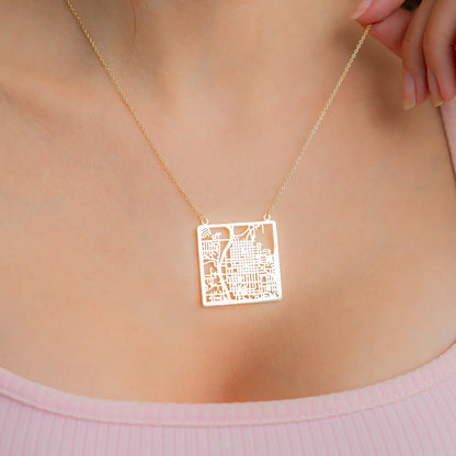 Custom Map Necklace