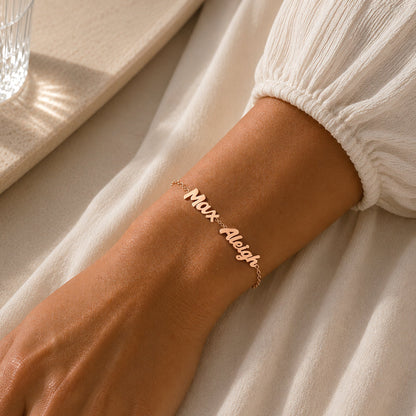 Custom Bubble Name Bracelet