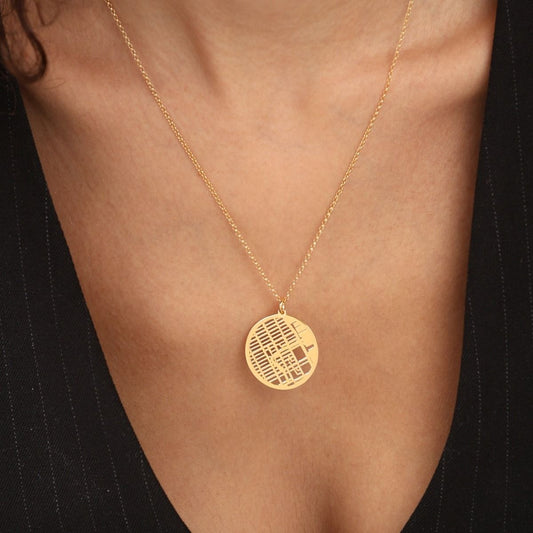 Custom Map Necklace